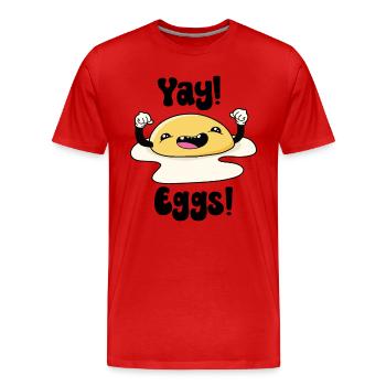 Yay Oeufs - T-shirt bio Premium Homme - rouge - Devant - Damien (186cm)