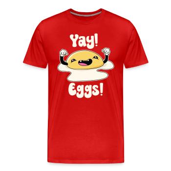Yay Oeufs - T-shirt bio Premium Homme - rouge - Devant - Damien (186cm)