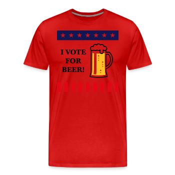 Élection États-Unis Stars and Stripes - T-shirt bio Premium Homme - rouge - Devant - Damien (186cm)