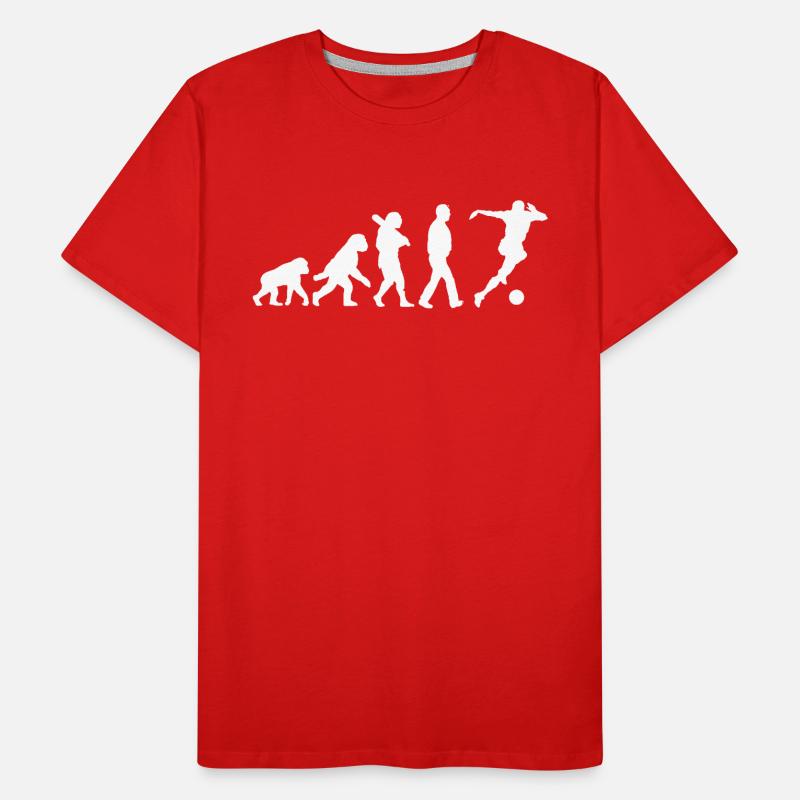 Évolution du football T-shirt bio Premium Homme