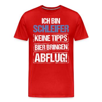 I'm a grinder - bring beer and take off - Men's Premium Organic T-Shirt - red - Front - Damien (186cm)