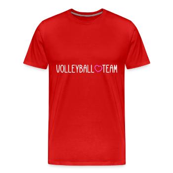 Volleyball Team - Men's Premium Organic T-Shirt - red - Front - Damien (186cm)