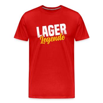 Lager Legende - Männer Premium Bio T-Shirt - Rot - Vorne - Damien (186cm)