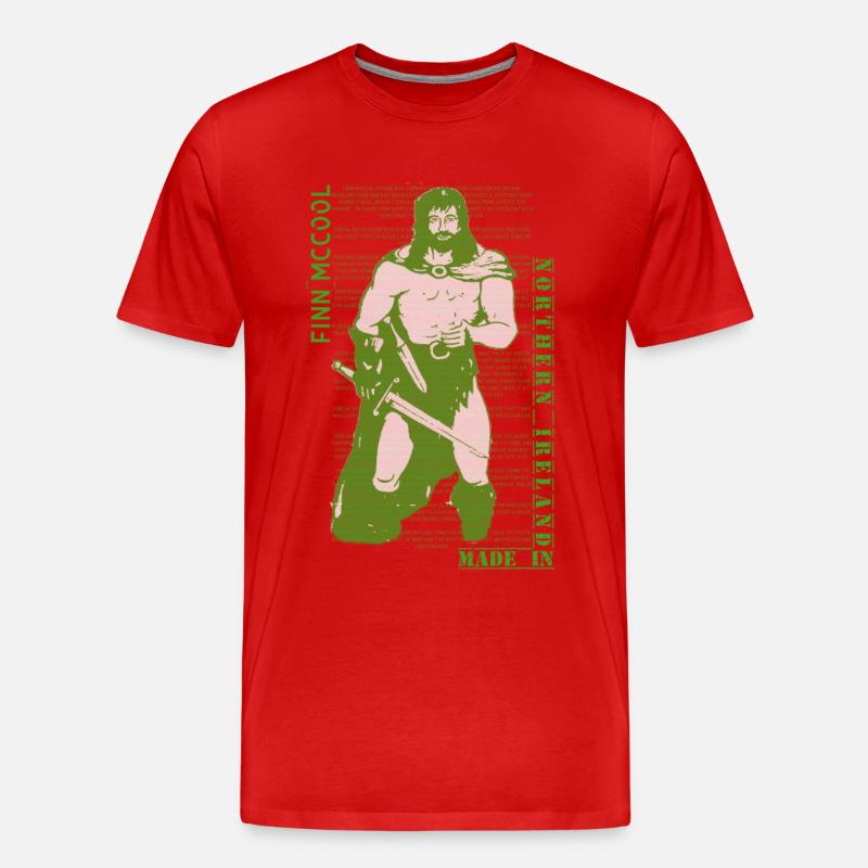 Finn McCool - Männer Premium Bio T-Shirt - Rot