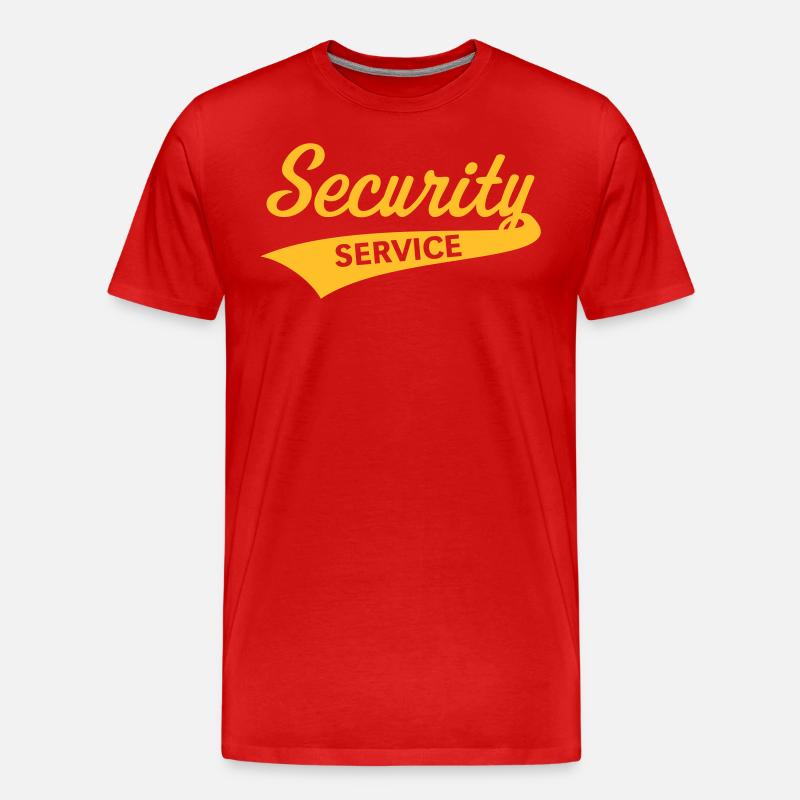 Security Service (Sicherheit / Team) - Männer Premium Bio T-Shirt - Rot