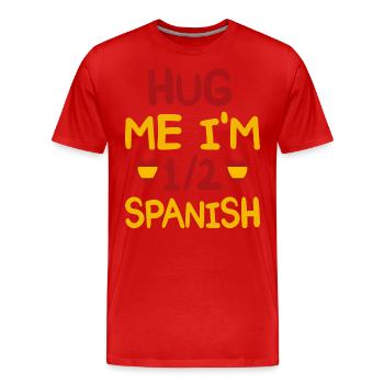 Humour Espagnol Je Suis À Moitié Espagnol - T-shirt bio Premium Homme - rouge - Devant - Damien (186cm)