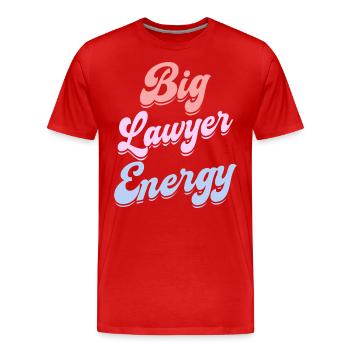 Energischer Anwalt Richter Jurist Anwalt - Männer Premium Bio T-Shirt - Rot - Vorne - Damien (186cm)