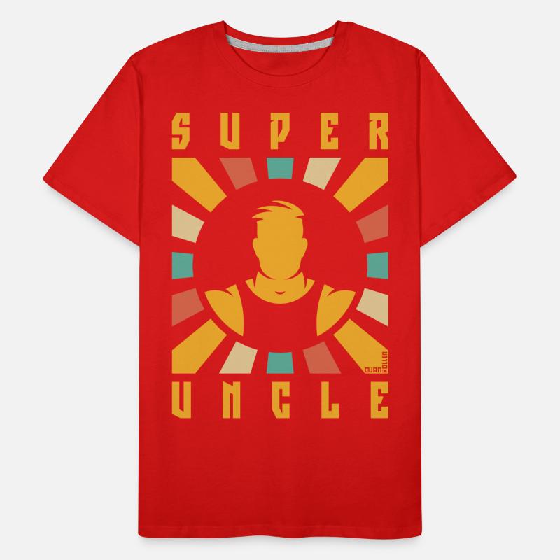 Super Uncle (Rays / 4C) Men's Premium Organic T-Shirt