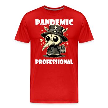 Humour Infirmière Médecin de La Peste Docteur - T-shirt bio Premium Homme - rouge - Devant - Damien (186cm)