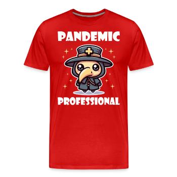 Humour Infirmière Médecin de La Peste Docteur - T-shirt bio Premium Homme - rouge - Devant - Damien (186cm)