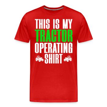 Landwirt Traktorfahrer Landwirt - Männer Premium Bio T-Shirt - Rot - Vorne - Damien (186cm)