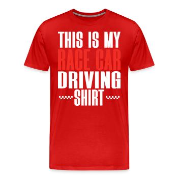 Race Car Driver Racing Driver - Men's Premium Organic T-Shirt - red - Front - Damien (186cm)