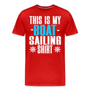Seaman Boat Driver Captain - Men's Premium Organic T-Shirt - red - Front - Damien (186cm)