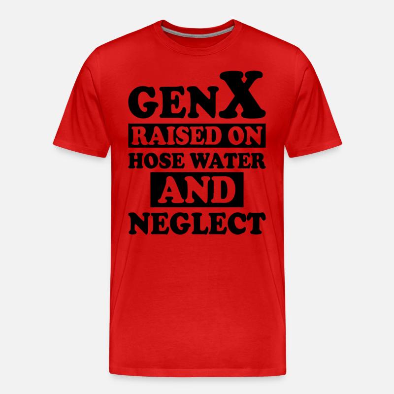 Generation X Humor - Männer Premium Bio T-Shirt - Rot