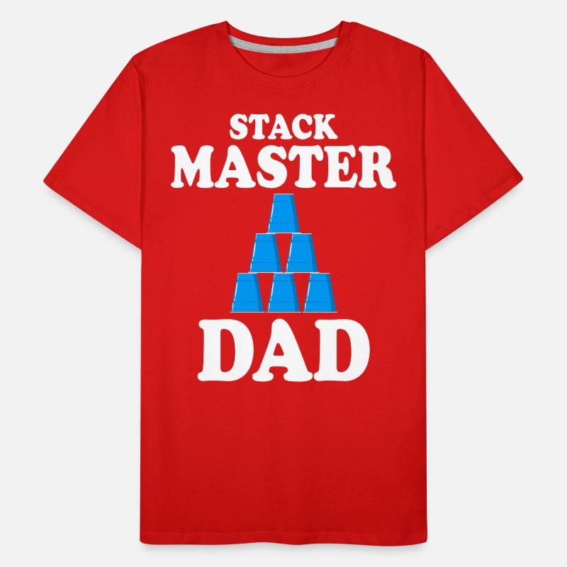 Cups Stacker Sport Stacking Papa T-shirt bio Premium Homme