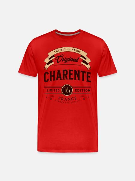 Vintage Charente Département France - Men's Premium Organic T-Shirt - red