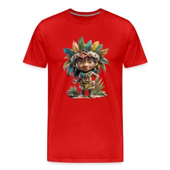 Inka garçon #lovely toons - T-shirt bio Premium Homme - rouge - Devant - Damien (186cm)
