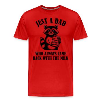 Father Humor Dad Same Parent Dad - Men's Premium Organic T-Shirt - red - Front - Damien (186cm)
