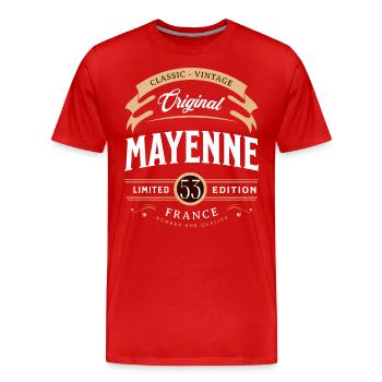 Mayenne Département France - T-shirt bio Premium Homme - rouge - Devant - Damien (186cm)