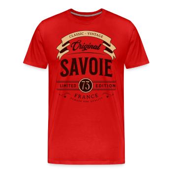 Savoie Département France - T-shirt bio Premium Homme - rouge - Devant - Damien (186cm)