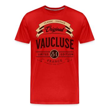 Vaucluse Département France - T-shirt bio Premium Homme - rouge - Devant - Damien (186cm)