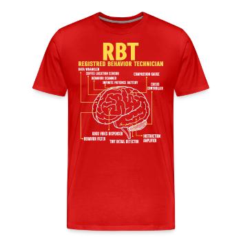 Certified Behavioral Technician - Men's Premium Organic T-Shirt - red - Front - Damien (186cm)