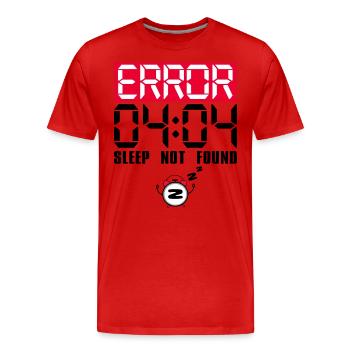 Humor Error 04 04 Sleep Insomnia - Men's Premium Organic T-Shirt - red - Front - Damien (186cm)