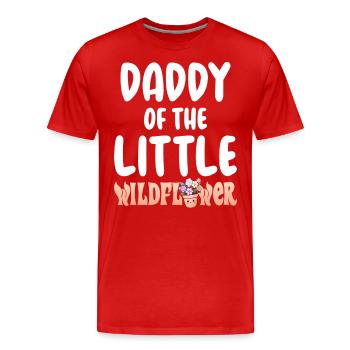 Little Flower Baby Birth Child Daddy - Men's Premium Organic T-Shirt - red - Front - Damien (186cm)