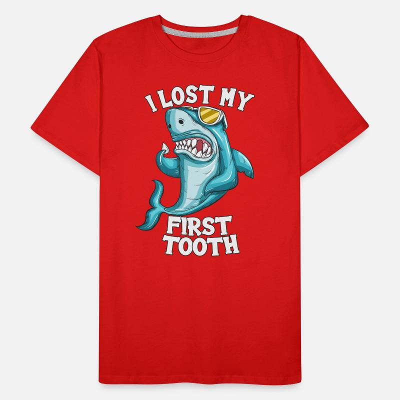 Tooth tooth gap dental practice children pull teeth Men's Premium Organic T-Shirt