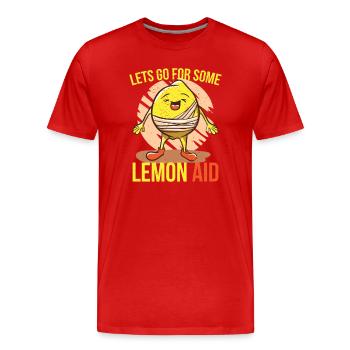 Lets go for some Lemon Aid Zitrone Ersthelfer Arzt - Männer Premium Bio T-Shirt - Rot - Vorne - Damien (186cm)
