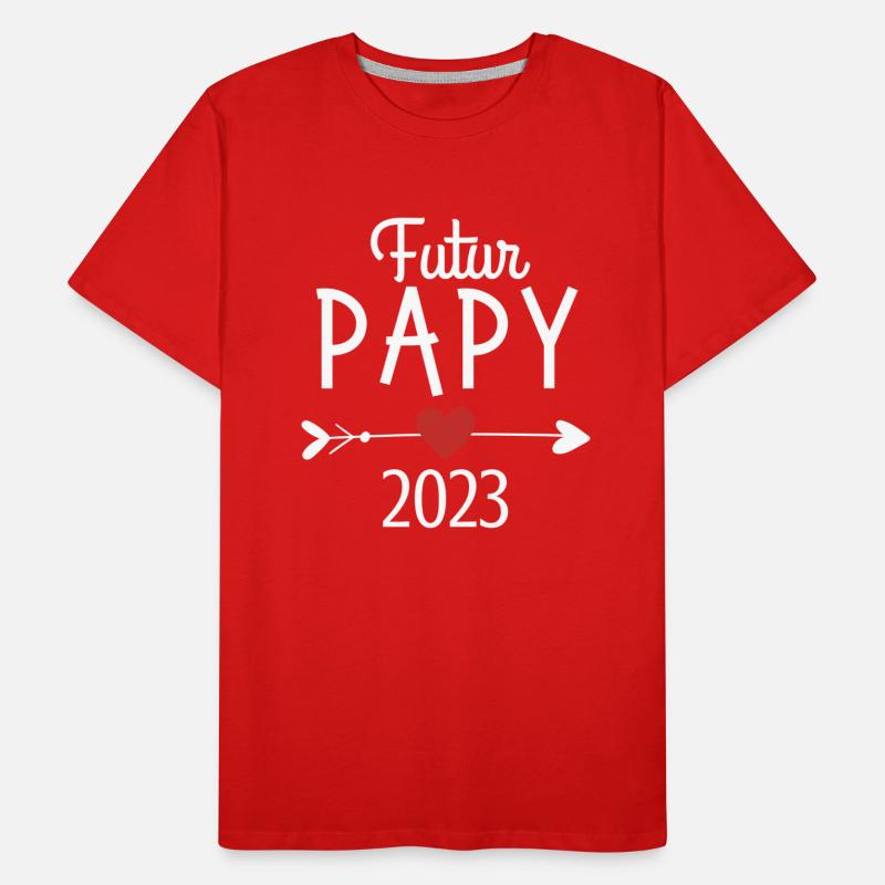 Futur Papy 2023 Cadeau Bientôt Papi T-shirt bio Premium Homme