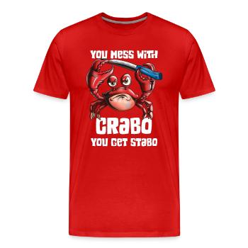 Krabben Krebse Krebstiere Sternzeichen Krabbe - Männer Premium Bio T-Shirt - Rot - Vorne - Damien (186cm)