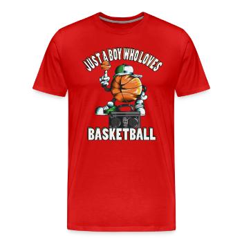 Basketball Player Basketball Trik Cap Basketball Game - Men's Premium Organic T-Shirt - red - Front - Damien (186cm)