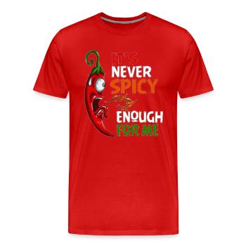 Scharf Chili Gewürz Chilischote Jalapeños Fans - Männer Premium Bio T-Shirt - Rot - Vorne - Damien (186cm)