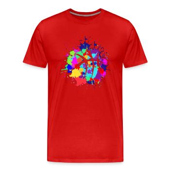 Basketball Basketballspieler Überraschungsoutfit - Männer Premium Bio T-Shirt - Rot - Vorne - Damien (186cm)