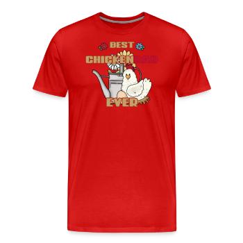 Poulet d’arrosage vintage peut le meilleur poulet de tous les temps - T-shirt bio Premium Homme - rouge - Devant - Damien (186cm)
