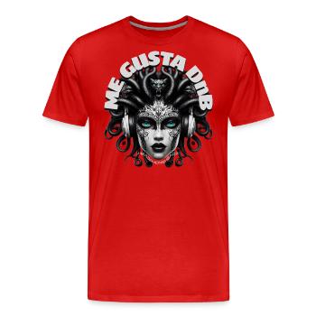 ME GUSTA DnB - Cool Creature with Headphones! - Men's Premium Organic T-Shirt - red - Front - Damien (186cm)