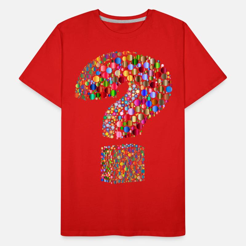 Rainbow colored question mark Men's Premium Organic T-Shirt