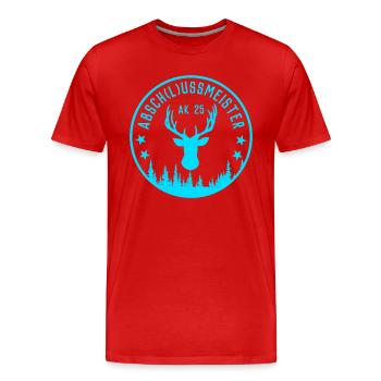 ABITUR 2025 - ABSCHLUSSKLASSE - AK 25 - ABSCHLUSS - Männer Premium Bio T-Shirt - Rot - Vorne - Damien (186cm)