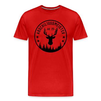 ABITUR 2025 - ABSCHLUSSKLASSE - AK 25 - ABSCHLUSS - Männer Premium Bio T-Shirt - Rot - Vorne - Damien (186cm)
