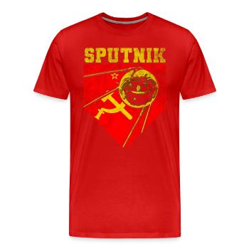 Satellite Spoutnik 1 - T-shirt bio Premium Homme - rouge - Devant - Damien (186cm)