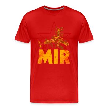 Mir Soviet Union Space Station - Men's Premium Organic T-Shirt - red - Front - Damien (186cm)