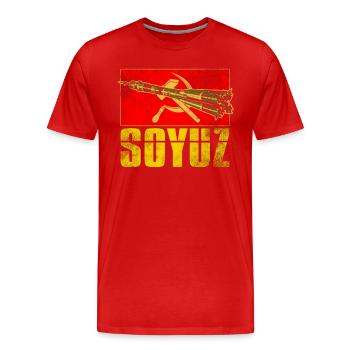 Missile de l’Union soviétique - T-shirt bio Premium Homme - rouge - Devant - Damien (186cm)