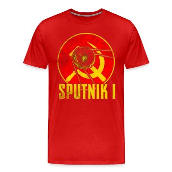 Satellite Spoutnik 1 - T-shirt bio Premium Homme - rouge - Devant - Damien (186cm)