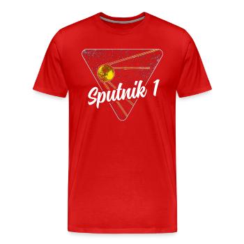 Sputnik 1 Satellit - Männer Premium Bio T-Shirt - Rot - Vorne - Damien (186cm)
