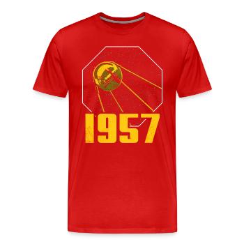 Sputnik 1957 - Men's Premium Organic T-Shirt - red - Front - Damien (186cm)
