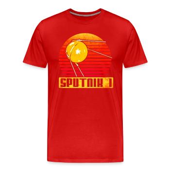 Satellite Spoutnik 1 - T-shirt bio Premium Homme - rouge - Devant - Damien (186cm)