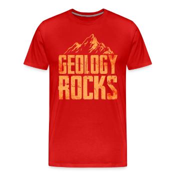 Géologie des roches - T-shirt bio Premium Homme - rouge - Devant - Damien (186cm)