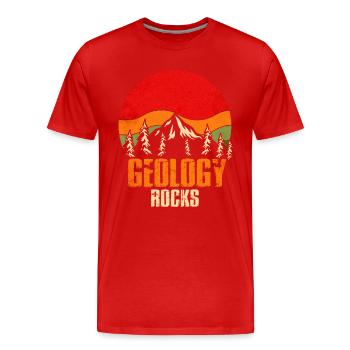Géologie des roches - T-shirt bio Premium Homme - rouge - Devant - Damien (186cm)