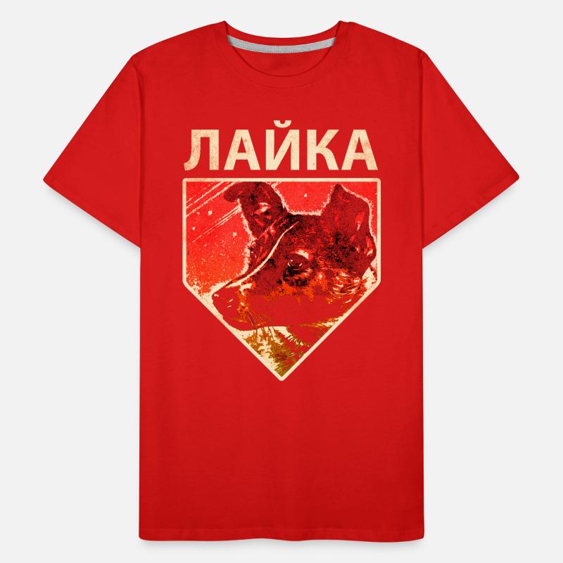 Laika - Chien de l’espace soviétique T-shirt bio Premium Homme